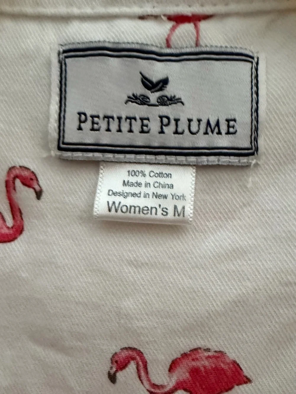 Petite Plume M Pink Flamingo 100% Cotton Short Sleeve Pajama Set